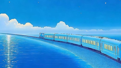夜景海景火车带鱼屏