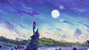遥看星空月