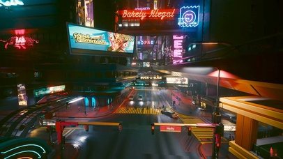 科幻赛博城市街道