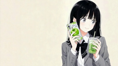 清新青苹果二次元美少女