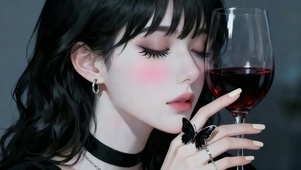 酒韵里醉酒少女（4K动态静音）