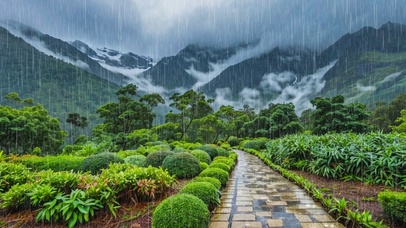 【雨景】乡间小路
