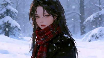 冬雪凝眸