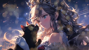 4K 黑猫女孩