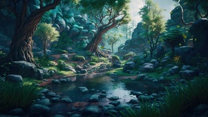 林中溪水