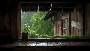 乡村雨夜-4k