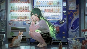少女和猫