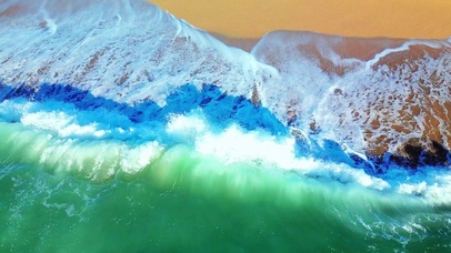 唯美酷炫海浪 4K