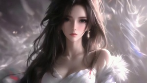 可爱美女循环动画