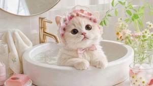 浴盆小猫