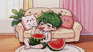 夏天西瓜空调才是绝配