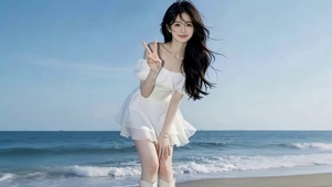 夏日海边女孩