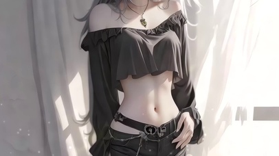时尚窗边美女