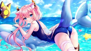 海边泳装美少女 