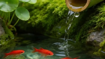 护眼水流带鱼屏