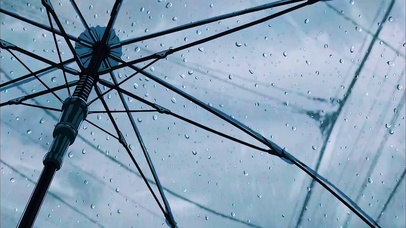 落雨撑伞