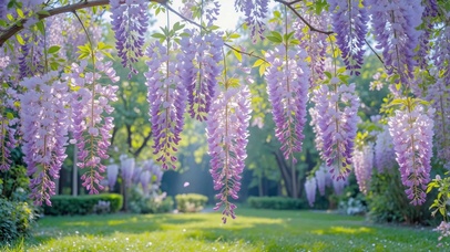 护眼紫藤花