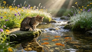 嘴馋的狸花猫