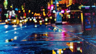 4k 雨中街道（ 一）