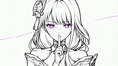 简约线稿雷将军