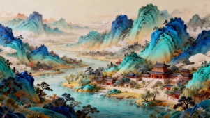 唯美的山水画