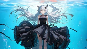 动漫女孩循环动画壁纸