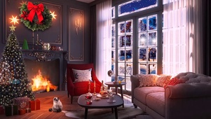 冬季温馨圣诞客厅