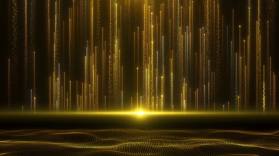 金光梦幻线条波浪