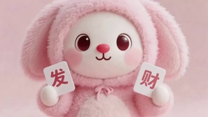 可爱的发财兔兔