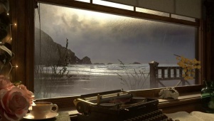 雨天的海滩小屋