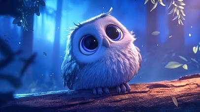 树梢上的小猫头鹰