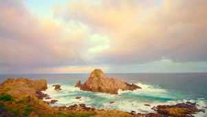 4K海岸礁石浪花