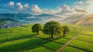 山野良田，治愈田园风光