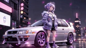 汽车小女孩