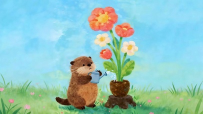 浇花小水獭