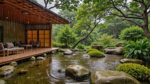 【雨景】后院的池塘