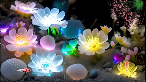 4K唯美水中花