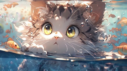水中猫咪