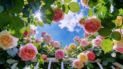 蔷薇漫晴空