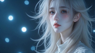 古风白发氛围感少女