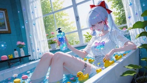 浴缸少女的悠闲夏日