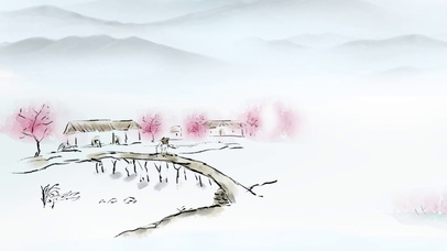 中国风山水水墨唯美