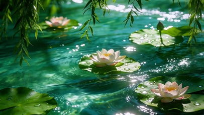 柳下浮清莲