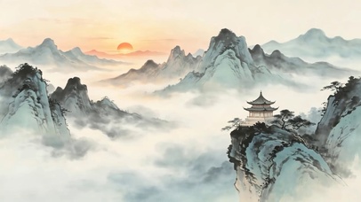 水墨山水画
