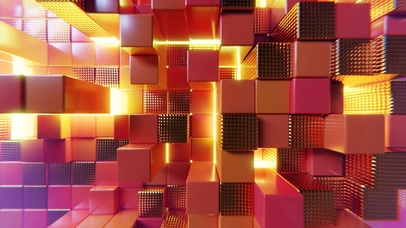 绚丽的方块桌面·无限循环