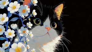 治愈鲜花猫咪