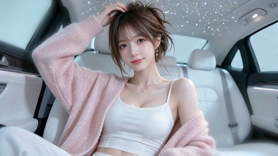 车厢可爱少女