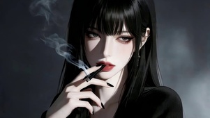 高冷烟愁女孩