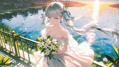 湖畔夕阳下的今汐