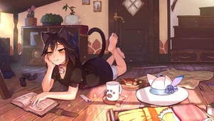 悠闲的少女